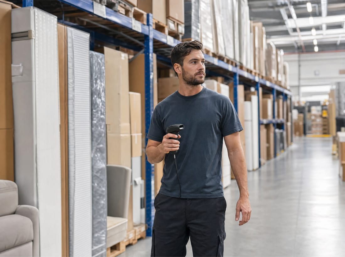 Warehouse van BMD Logistics B.V. in Maurik met opslag voor grote producten
